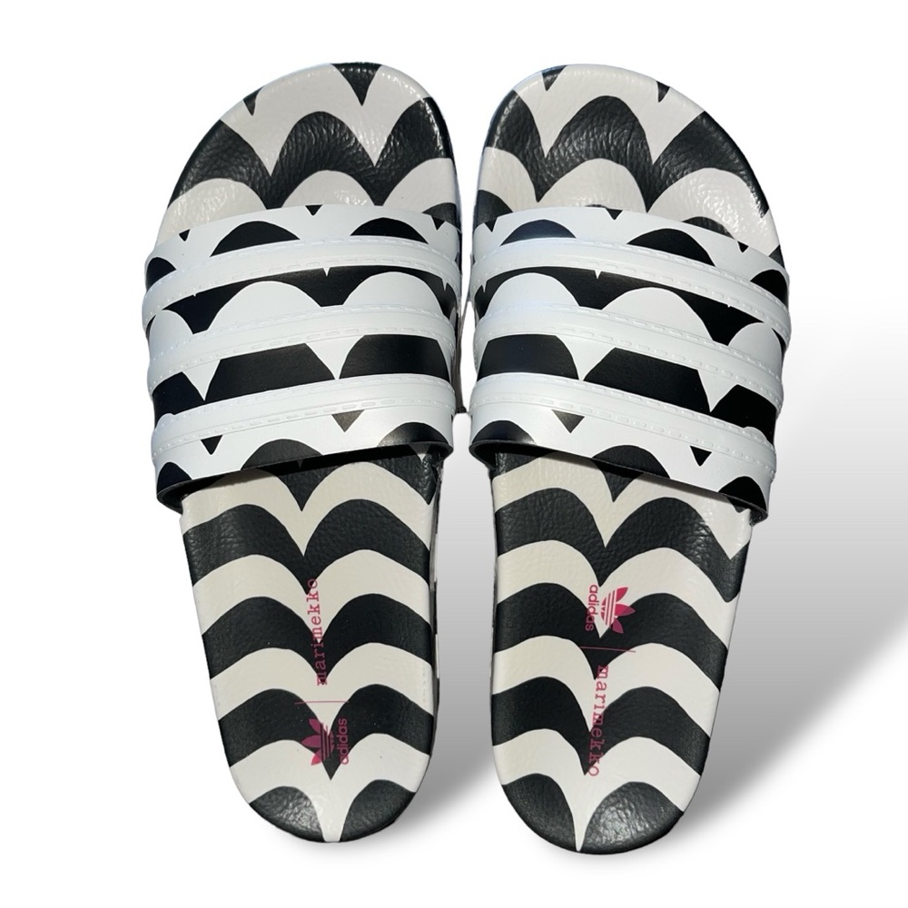adidas Black and White Women's Slippers